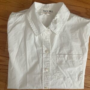 Alex Mill White 100% Cotton Poplin Button Down
